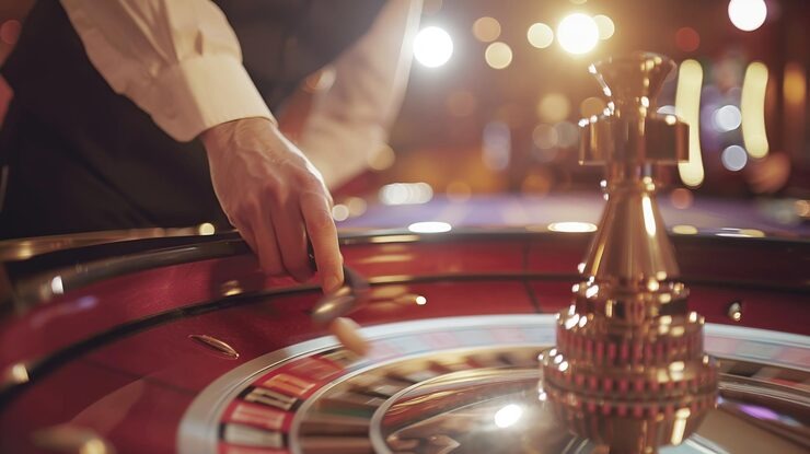 Live roulette wheel spinning at asiabet118 login gaming studio with multi-camera view